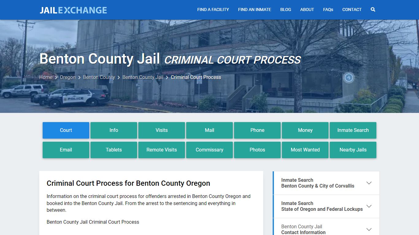 Benton County Jail Criminal Court Process - Jail Exchange